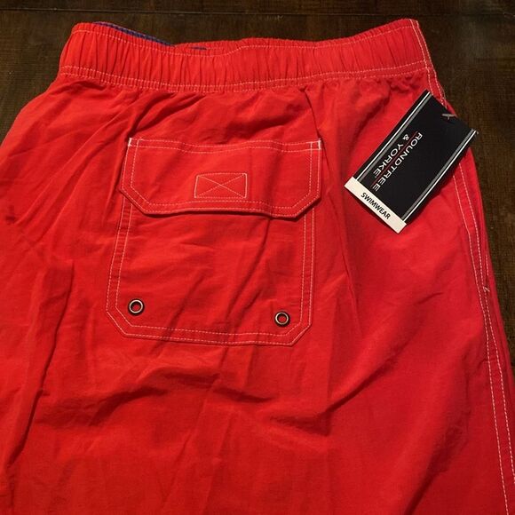 Men’s NWT Roundtree & Yorke Red Swim Shorts 4XB - Picture 6 of 6